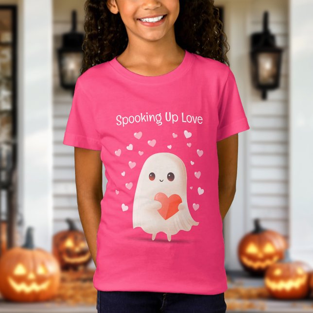 Spola upp Kärlek Cute Ghost Halloween T Shirt (Spooking Up Love Cute Ghost Halloween T-Shirt)