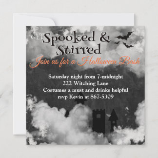 Spolad och fördärvad Halloween fest Inbjudningar