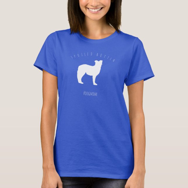 Spolad Rotten Australian Shepard Hund Mamma T Shirt (Framsida)