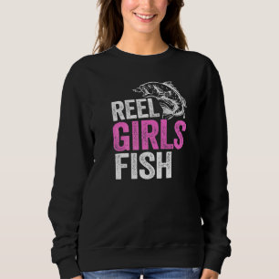Spolande tjejer fiskar bassfiske Fiskarkvinna Mamm T Shirt