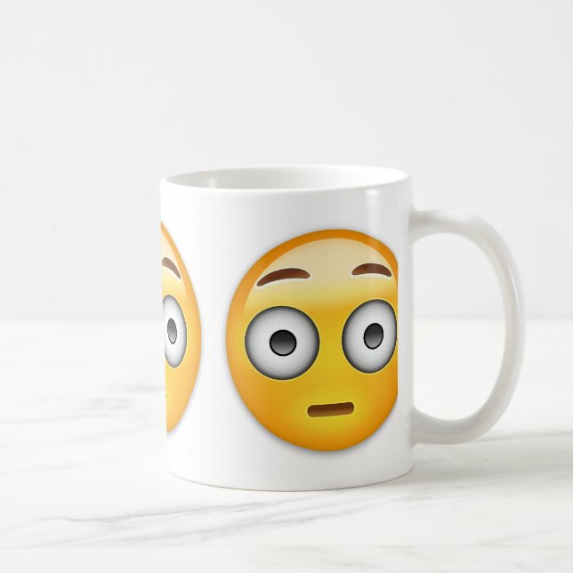 Spolat ansikte Emoji Kaffemugg (Höger)