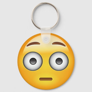 Spolat ansikte Emoji Nyckelring