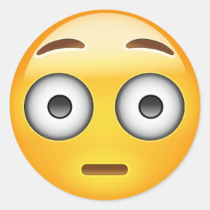 Spolat ansikte Emoji Runt Klistermärke
