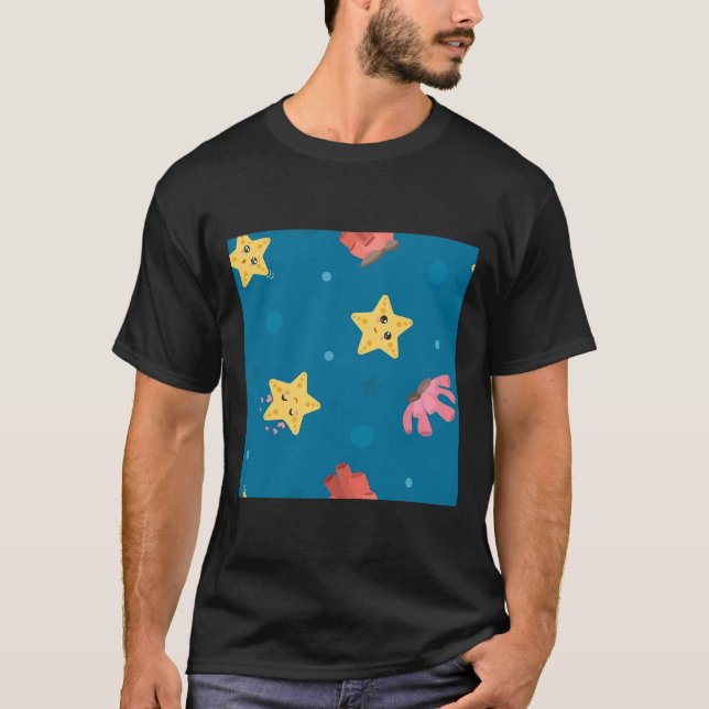Sponge Vector Mönster T Shirt (Framsida)