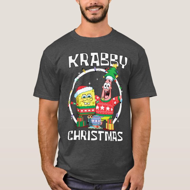 Spongebob Squarepants Krabby Christmas Best Friend T Shirt (Framsida)