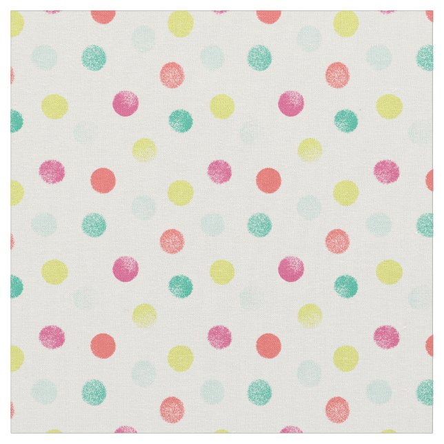 Sponged Dots Patterned Fabric (rättigheter) Tyg (Närbild)