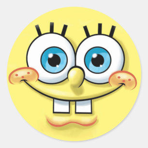 spongpopklistermärke runt klistermärke