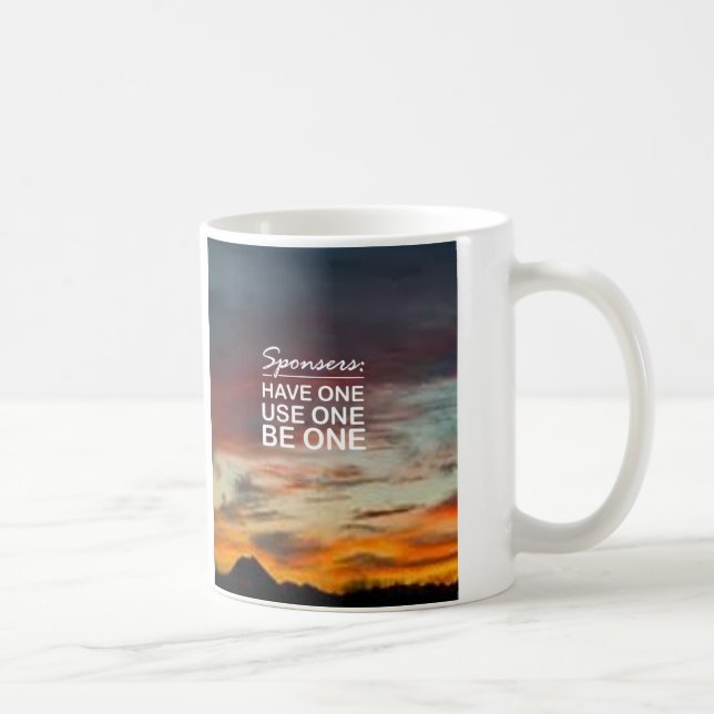 Sponsers har en, använda en, är en kaffemugg (Höger)