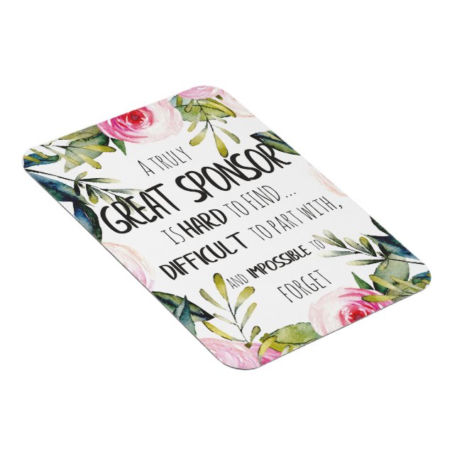 Sponsor för bekräftelsen Gift Truly Underbar spons Magnet (Högersidan)