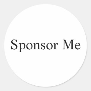 Sponsor Me Runt Klistermärke