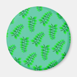 Sponsrad Foliage Mönster Magnet