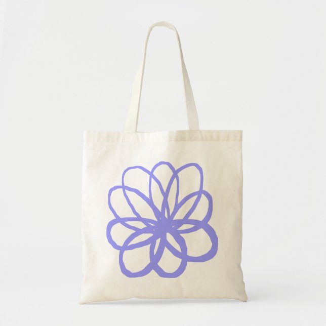 Spontaniskt blomma - Pastellblått Tygkasse (Framsidan)