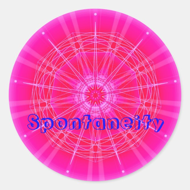 Spontanitet (virtuedekal) runt klistermärke (Framsida)