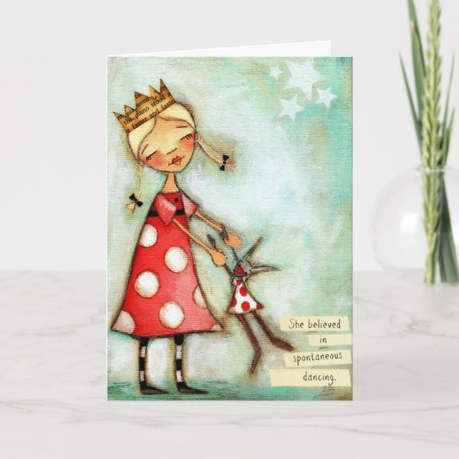 Spontant dancing - födelsedagskort kort (Framsida)