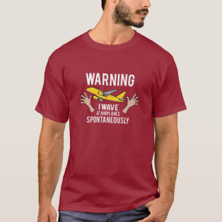 Spontanvåg på flygplan t shirt