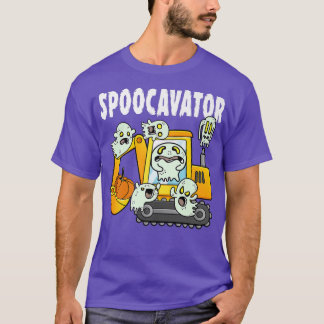 Spoocavator Lazy Halloween Costume Funny Pun Ghost T Shirt
