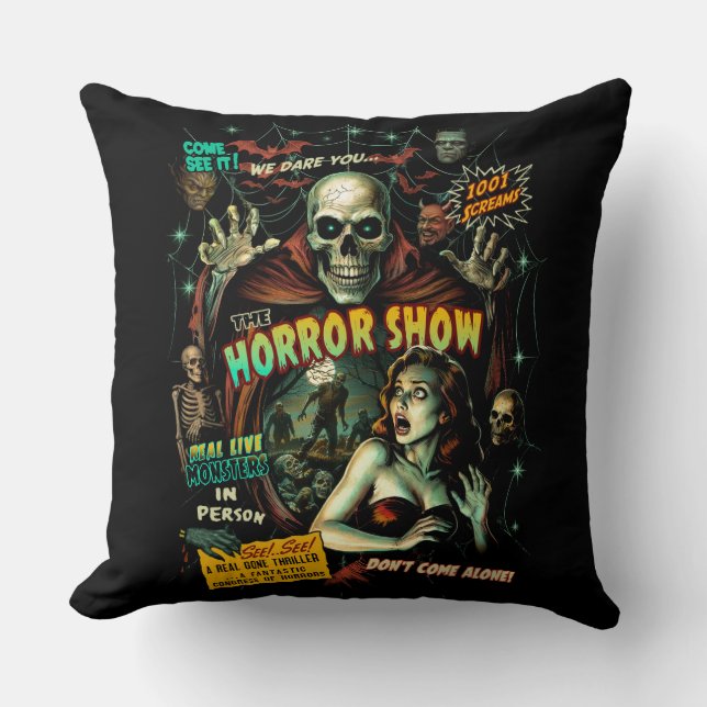 Spook Show Horror Retro Pillow Kudde (Framsida)