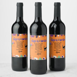 Spook-tacular Custom Wine Labels for Halloween! Vinflaska Etikett