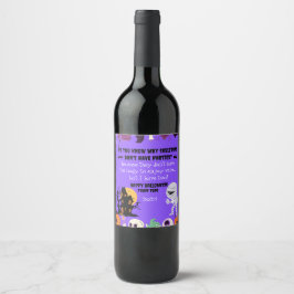 Spook-tacular Custom Wine Labels for Halloween! Vinflaska Etikett