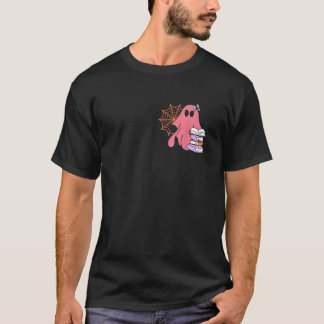 Spook Tacular Halloween Teacher Ghost Bok Librari T Shirt