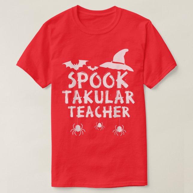 Spook Takular Teacher Halloween Teacher T Shirt (Design framsida)