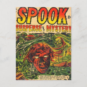 Spook Tecknad Bok Vykort