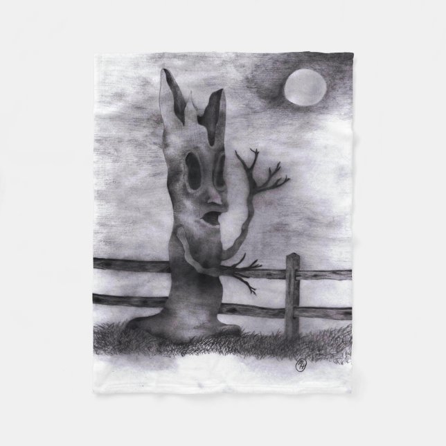 "Spook Träd" Fleecefilt (Framsidan)