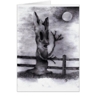 "Spook Träd" tom inuti Hälsningskort