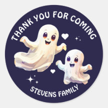 Spookera en Cute Halloween-spökfödelsedag Tack