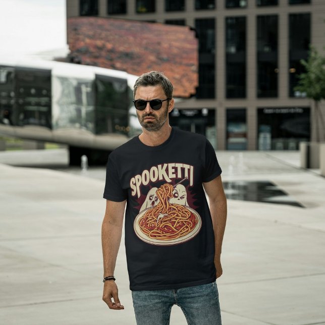 Spooketti Funny Halloween Spaghetti Food Pun T Shirt (Skapare uppladdad)