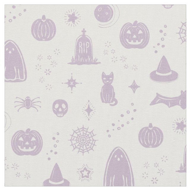 Spookie Things Mönster - Snö + Dammsugar Tyg (Närbild)
