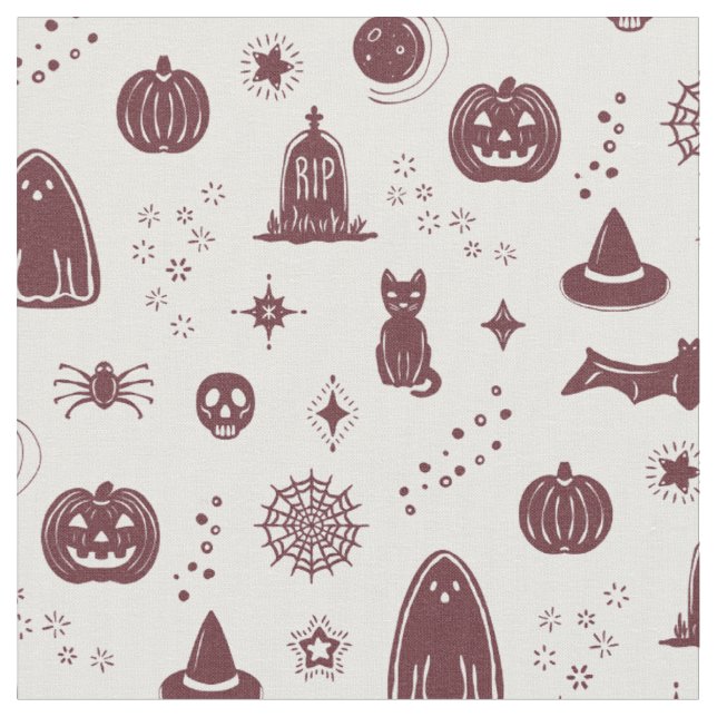 Spookie Things Mönster - Snö + Vin Tyg (Närbild)