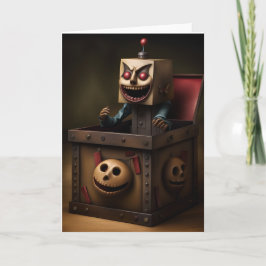 Spookisk Jack i ett boxkort Kort