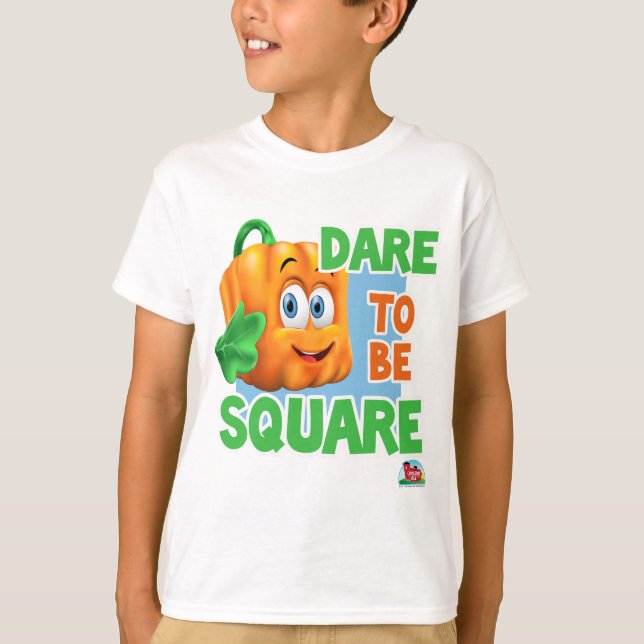 SPOOKLEY THE SQUARE PUMPKIN - DARE ATT VARA KVAR! T SHIRT (Framsida)