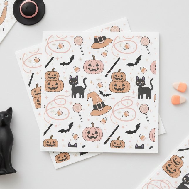 Spooks & Spells Halloween Magic Mönster ID1327 Pappersservett (Skapare uppladdad)