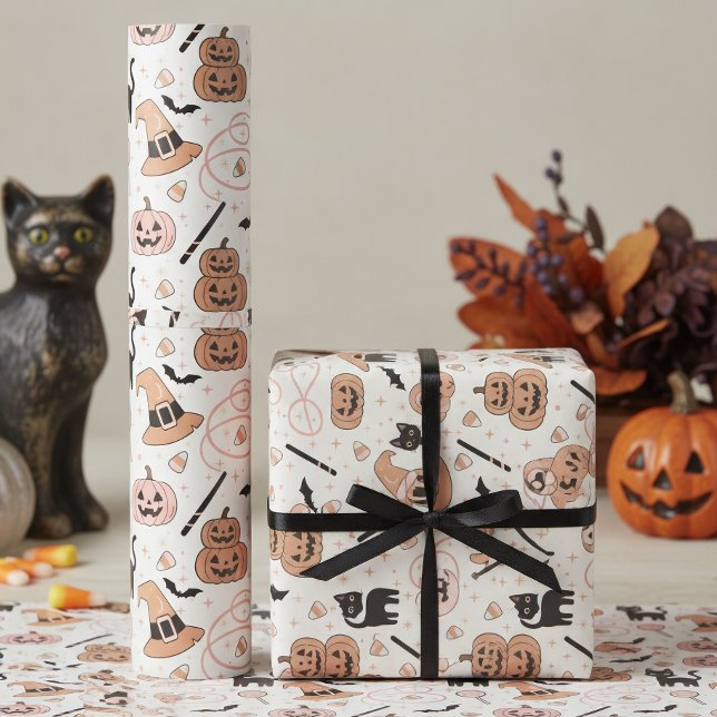 Spooks & Spells Halloween Magic Mönster ID1327 Presentpapper (Skapare uppladdad)