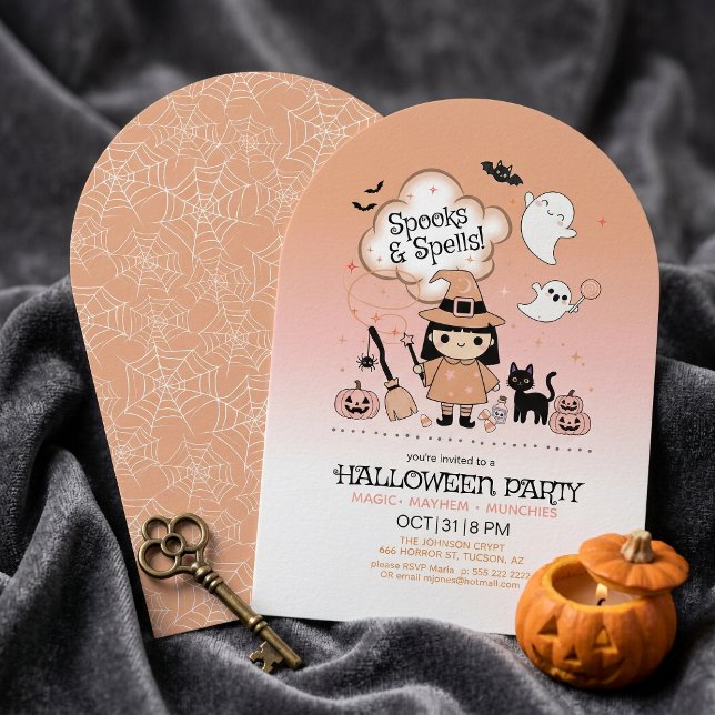 Spooks & Spells Halloweenfest Ark Orange ID1325 Inbjudningar (Skapare uppladdad)