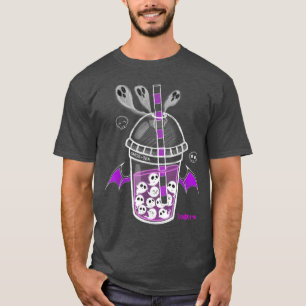 Spookscen Ghos-Tea Spooky Boba Emo Goth Alt Purpl T Shirt