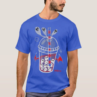 Spookscen Ghos-Tea Spooky Boba Emo Goth Alt Red T Shirt