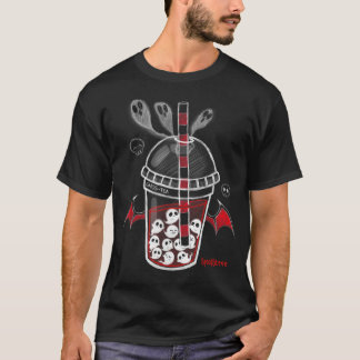 Spookscen Ghos-Tea Spooky Boba Emo Goth Alt Red T Shirt