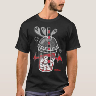 Spookscen GhosTea Spooky Boba Emo Goth Alt Red T Shirt