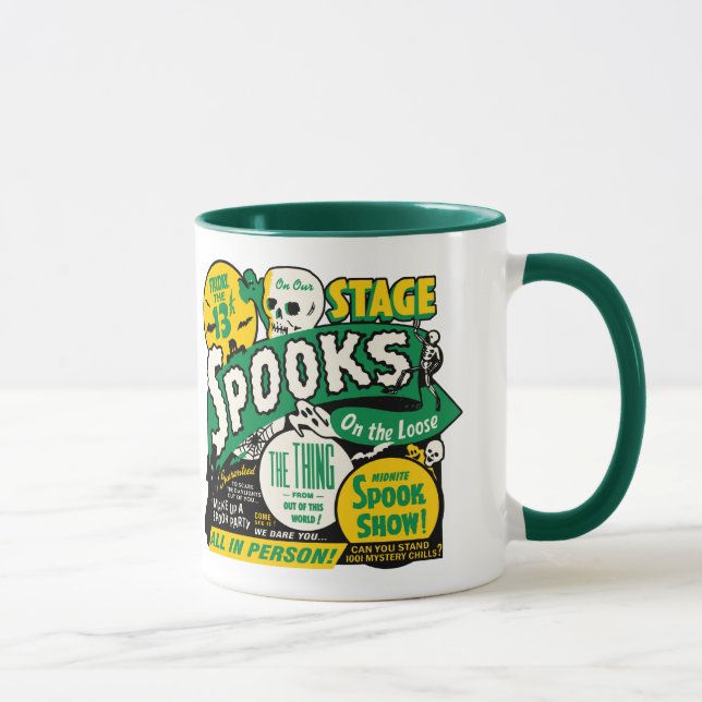 Spookshow affischkonst - spökar på det löst mugg (Höger)