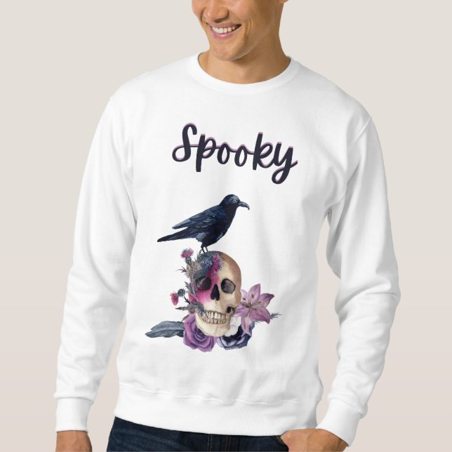 spookskalle lång ärmad tröja (Framsida)