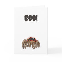 Spookspider "Boo!" Halloween-kort