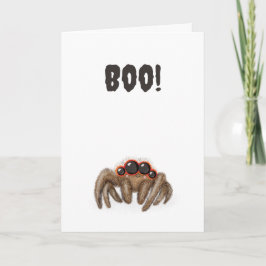 Spookspider "Boo!" Halloween-kort Kort