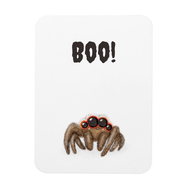 Spookspider "Boo!" Halloween magnet (Vertikal)
