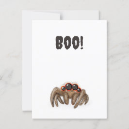 Spookspider "Boo!" Halloween-vykort Vykort
