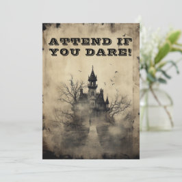 Spooktacular Creepy Mansion Halloween fest Inbjudningar