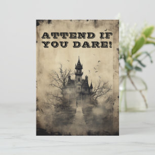 Spooktacular Creepy Mansion Halloween fest Inbjudningar