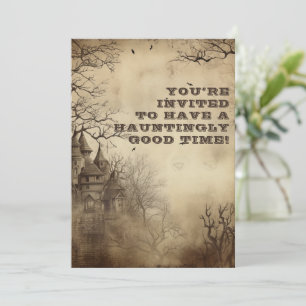 Spooktacular Creepy Mansion Halloween fest Inbjudningar